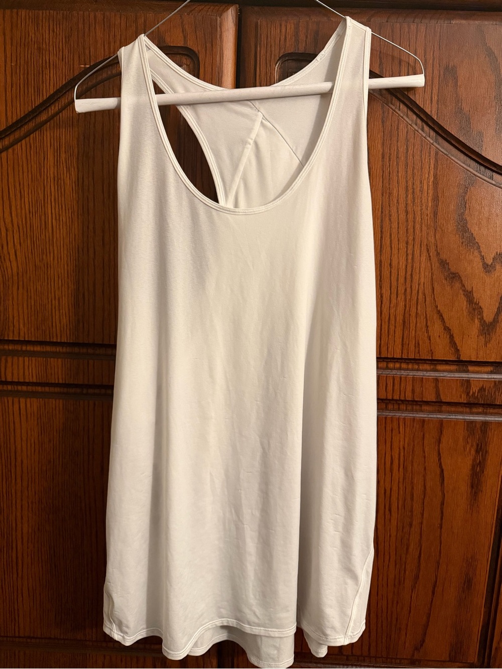 White lululemon essential Tank Top - Pleated Racerback size 12
